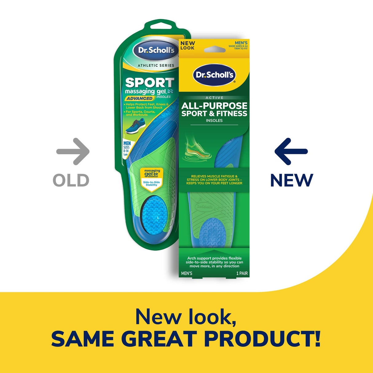 image of old packaging and new packaging