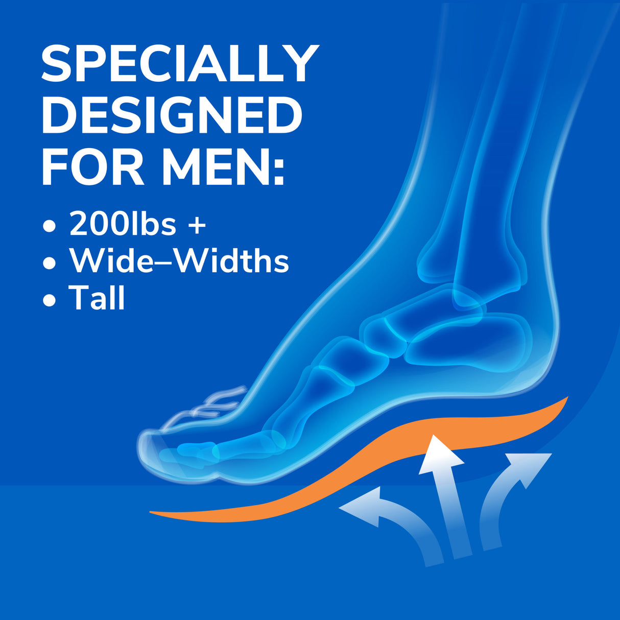 image of specifically designed for men 200 lbs+ widewidths and tall