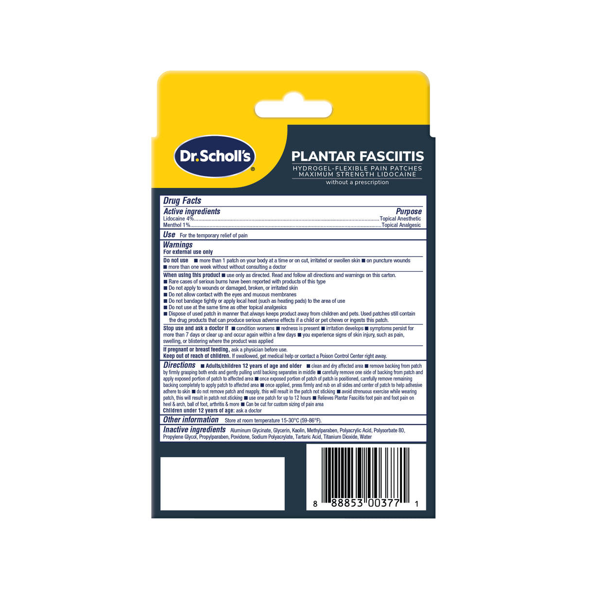 Plantar Fasciitis Pain Patches with Hydrogel-Flexible Technology